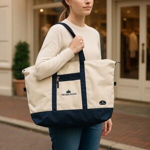 Samsonite Trump Plaza Canvas Tote‎ Bag Designer Collection Travel Beach Gym Vtg